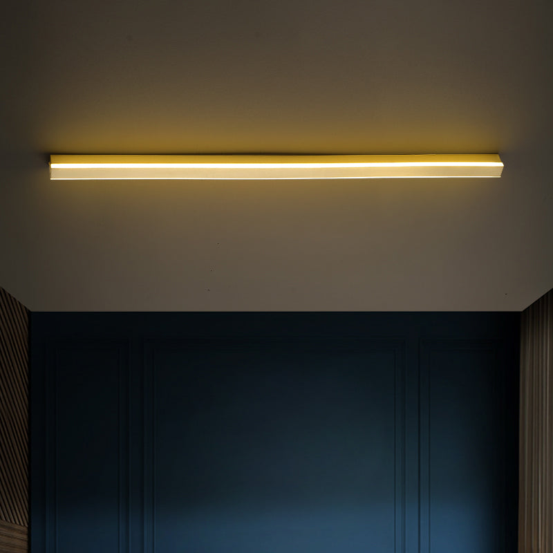 Modern Metal Wall Sconce Linear Shape Wall Light with Acrylic Shade for Bedroom