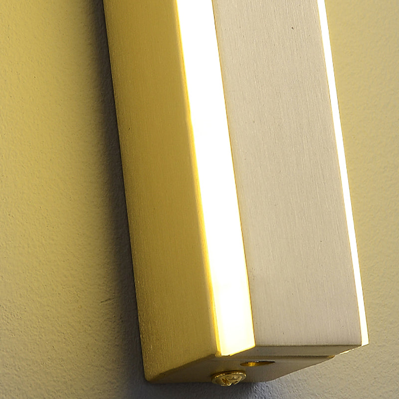 Modern Metal Wall Sconce Linear Shape Wall Light with Acrylic Shade for Bedroom