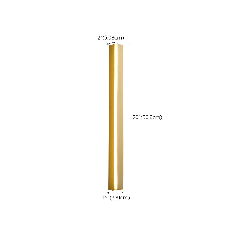 Modern Metal Wall Sconce Linear Shape Wall Light with Acrylic Shade for Bedroom