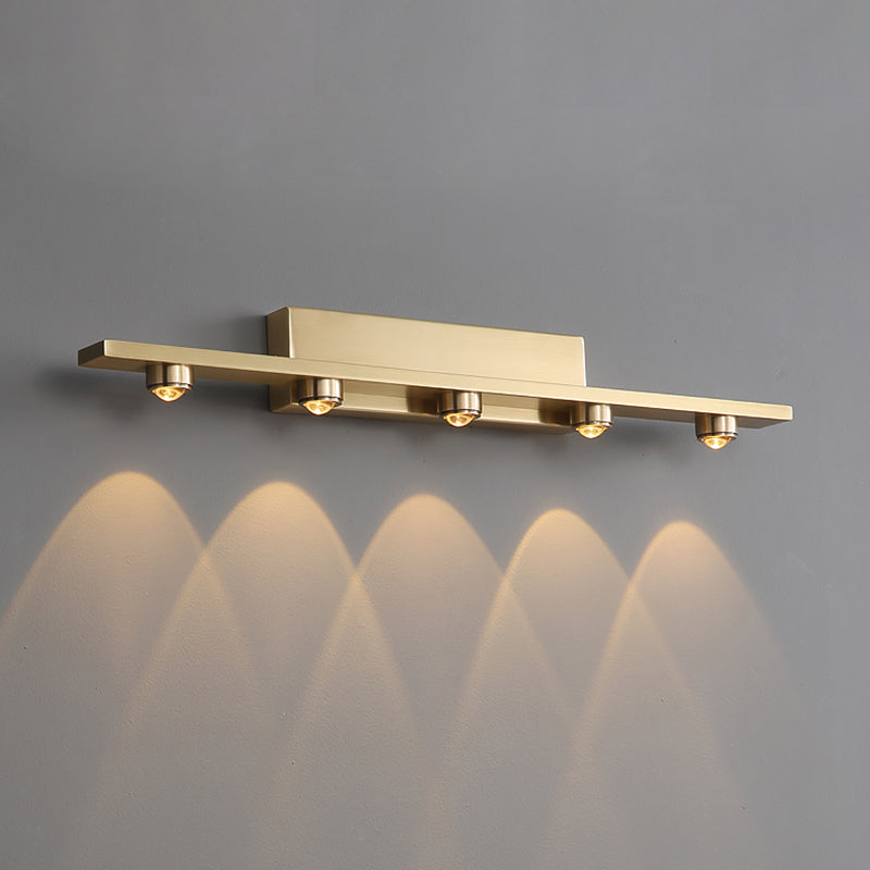 Metal Modern Wall Sconce Geometric Shape Vanity Lamp with Acrylic Shade for Bathroom