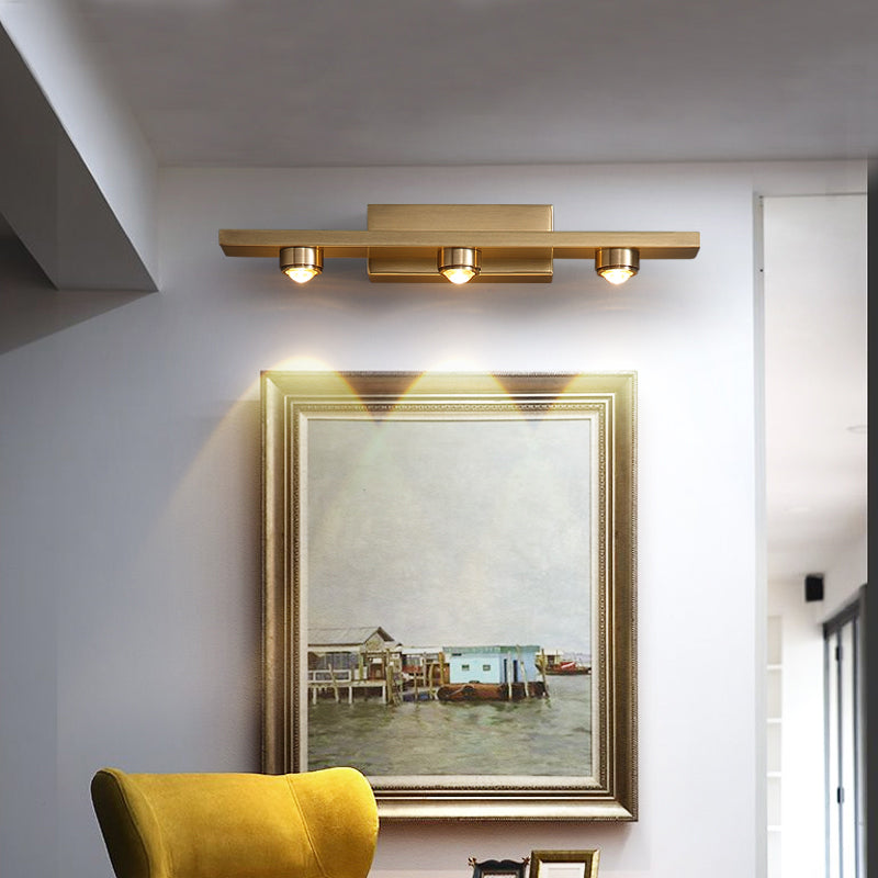 Metal Modern Wall Sconce Geometric Shape Vanity Lamp with Acrylic Shade for Bathroom