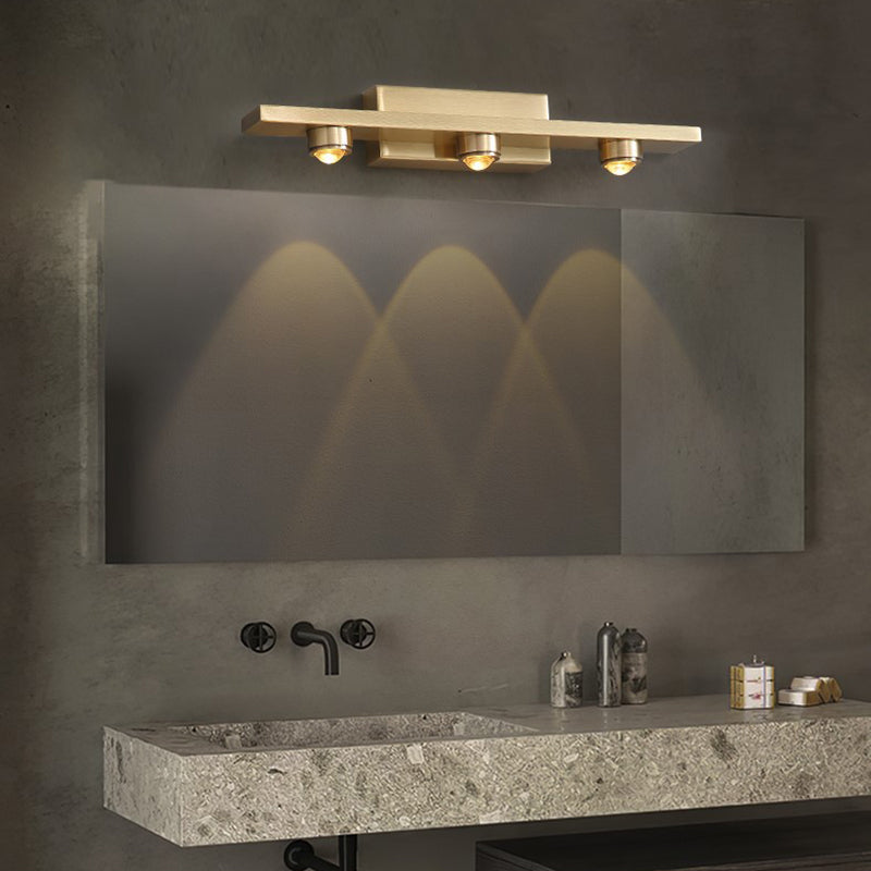 Metal Modern Wall Sconce Geometric Shape Vanity Lamp with Acrylic Shade for Bathroom