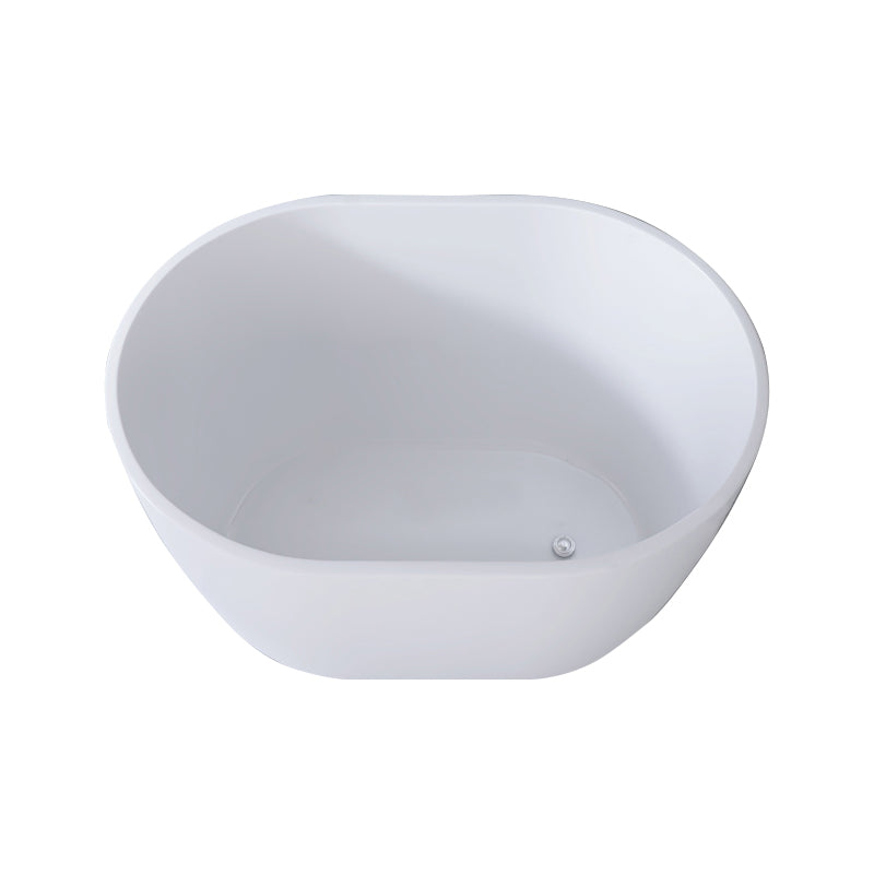 Modern Oval Soaking Bath Tub Freestanding Acrylic-Fiberglass Bath Tub