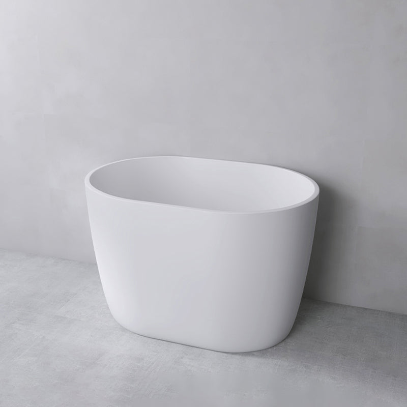Modern Oval Soaking Bath Tub Freestanding Acrylic-Fiberglass Bath Tub