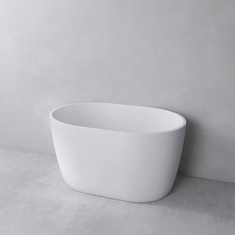 Modern Oval Soaking Bath Tub Freestanding Acrylic-Fiberglass Bath Tub