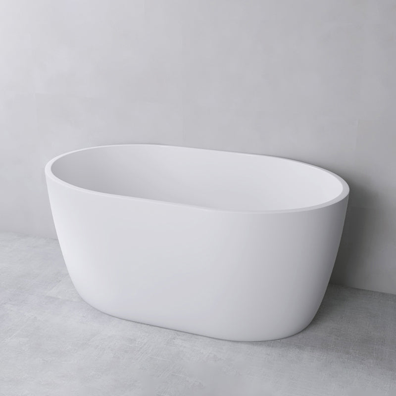 Modern Oval Soaking Bath Tub Freestanding Acrylic-Fiberglass Bath Tub
