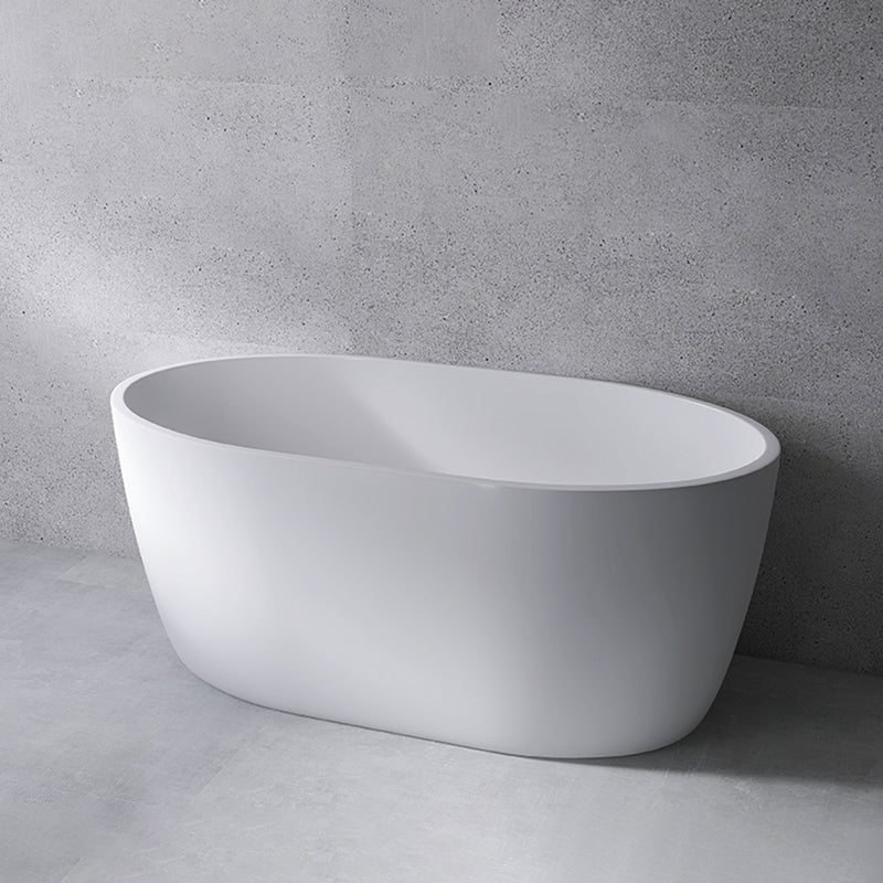 Modern Oval Soaking Bath Tub Freestanding Acrylic-Fiberglass Bath Tub