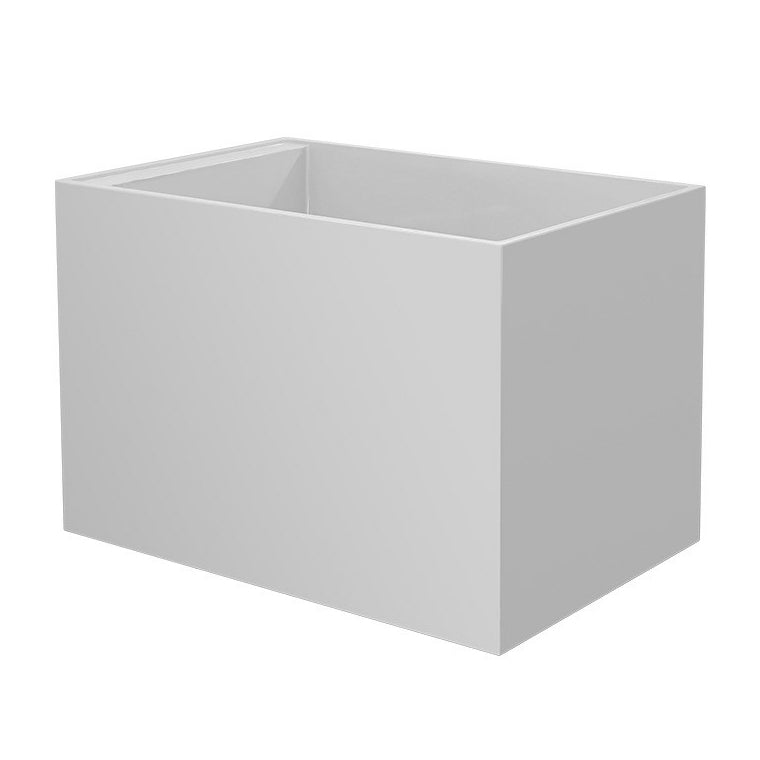 Back to Wall Freestanding Bathtub Modern Rectangular Acrylic Bathtub
