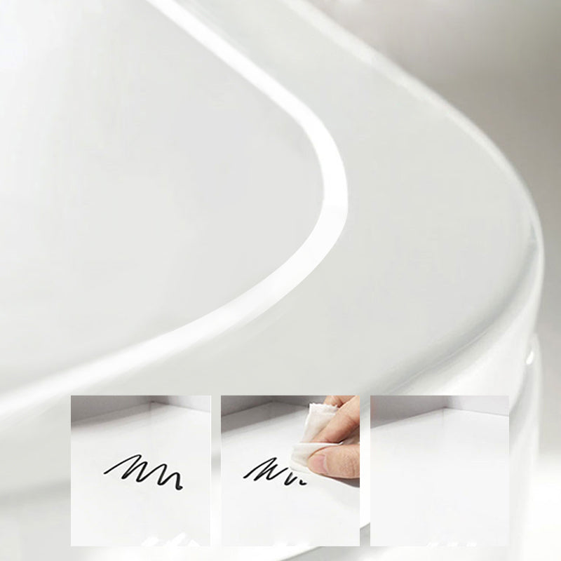 Rectangle Acrylic Soaking Bathtub Contemporary White Drop-in Bathtub