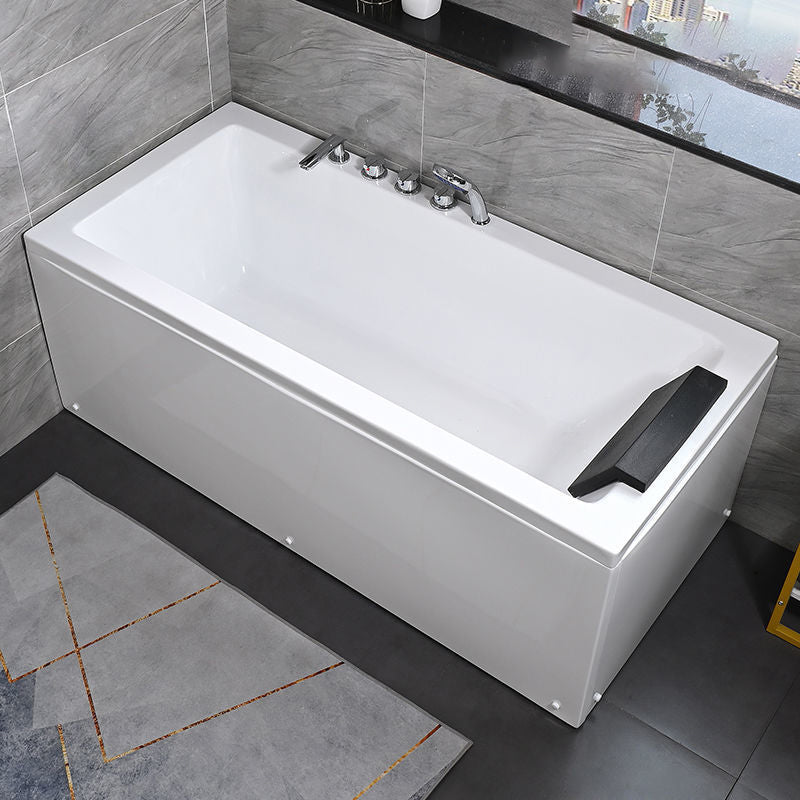 Freestanding Acrylic Bathtub Modern Stand Alone Soaking Tub with  Pop-up Drain