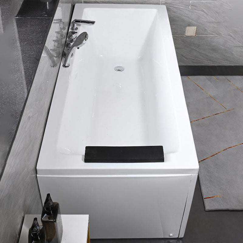 Freestanding Acrylic Bathtub Modern Stand Alone Soaking Tub with  Pop-up Drain
