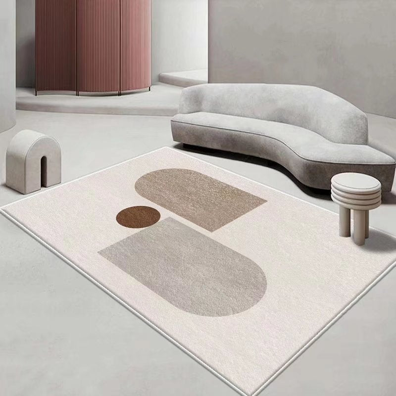 Modern Pink Rug Color Piece Indoor Rug Washable Rug for Living Room