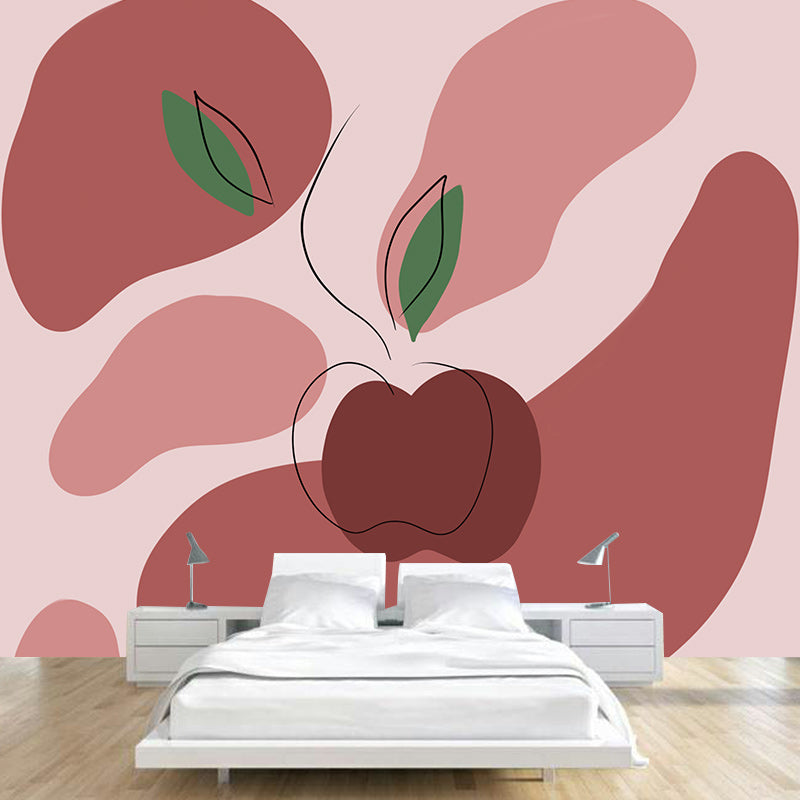 Eco-friendly Illustration Wall Mural Wallpaper Plant Decoration Sitting Room Wall Mural