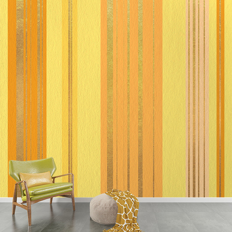 Stripe Mildew Resistant Wallpaper Illustration Sleeping Room Wall Mural