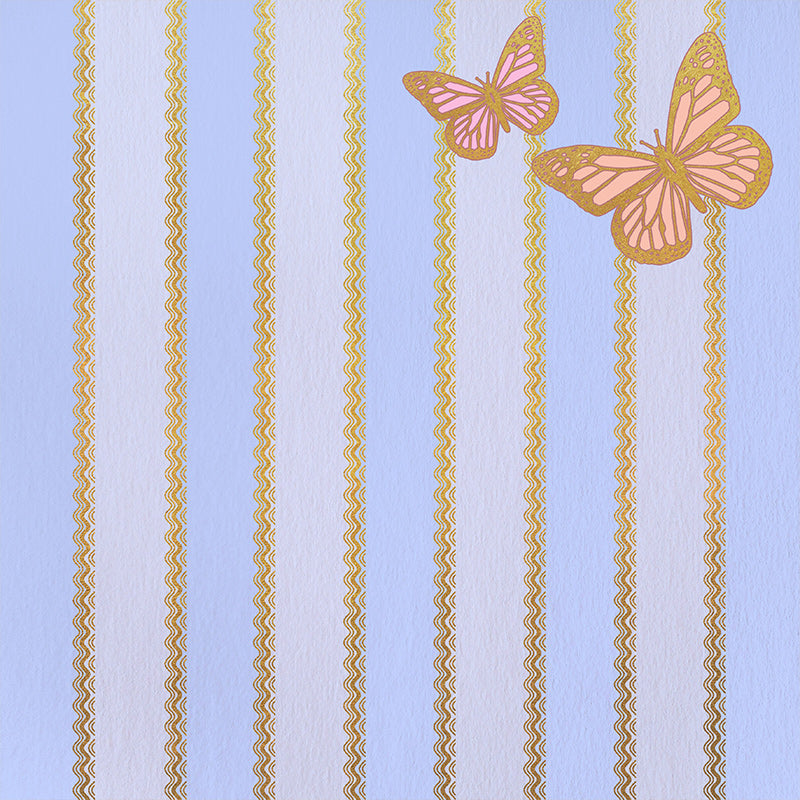 Stripe Mildew Resistant Wallpaper Illustration Sleeping Room Wall Mural