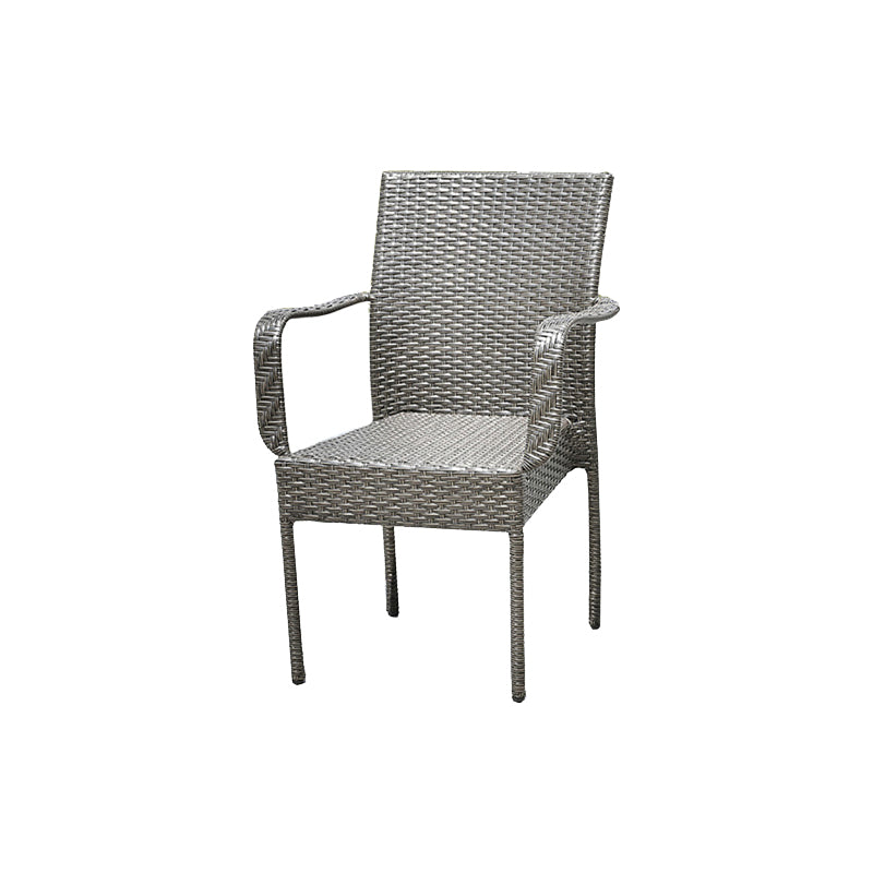 Modern Wicker Dining Set 1/5 Pieces Glass Dining Table Set for Outdoor