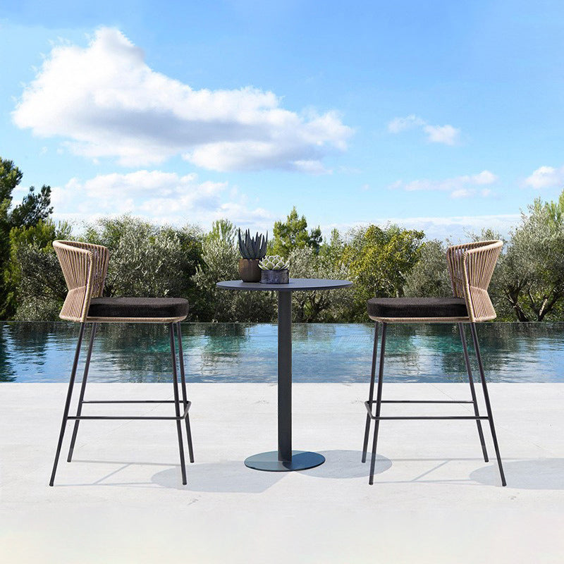 Metal Bar Table Set 1/3 Pieces Modern Bar Table Set for Outdoor