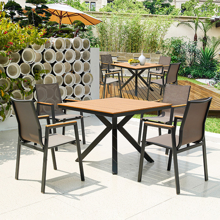 Modern Artificial Wood Dining Table Set 1/2/5 Pieces Dining Table Set for Outdoor