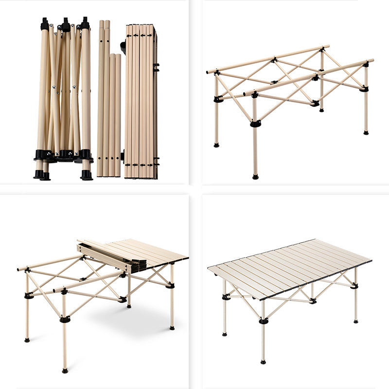 Metal Foldable Camping Table Set Modern 1/7 Pieces Dining Table Set for Outside