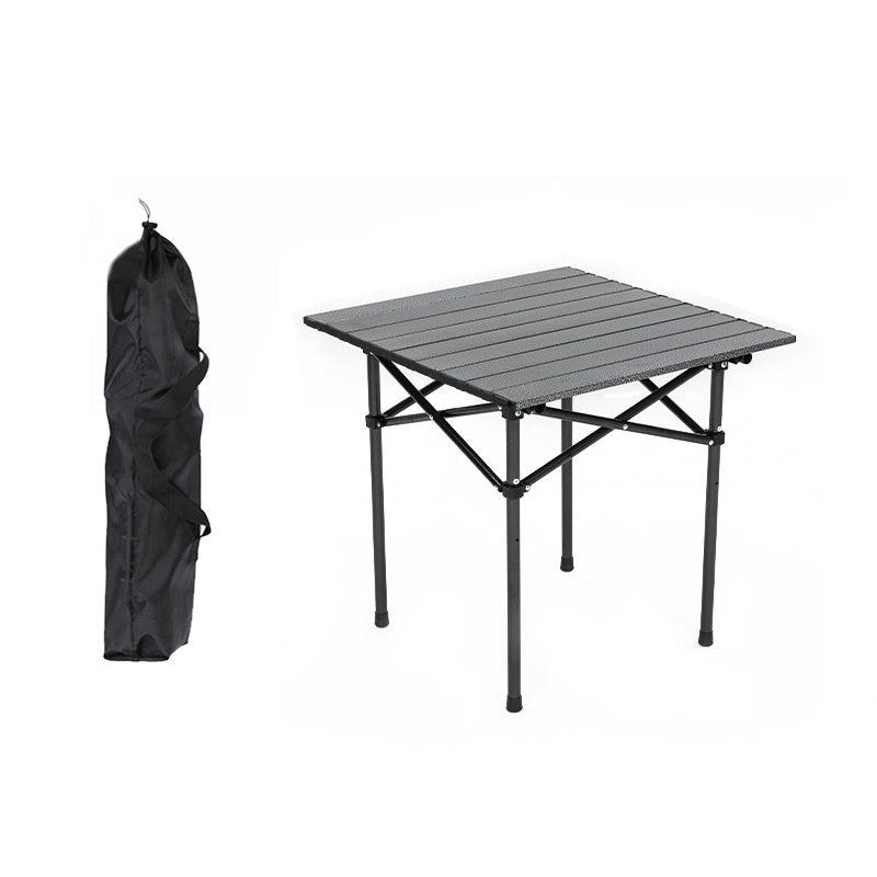 Modern Foldable Camping Table Set 1/7 Pieces Metal Dining Table Set for Outside