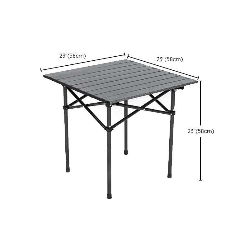 Modern Foldable Camping Table Set 1/7 Pieces Metal Dining Table Set for Outside