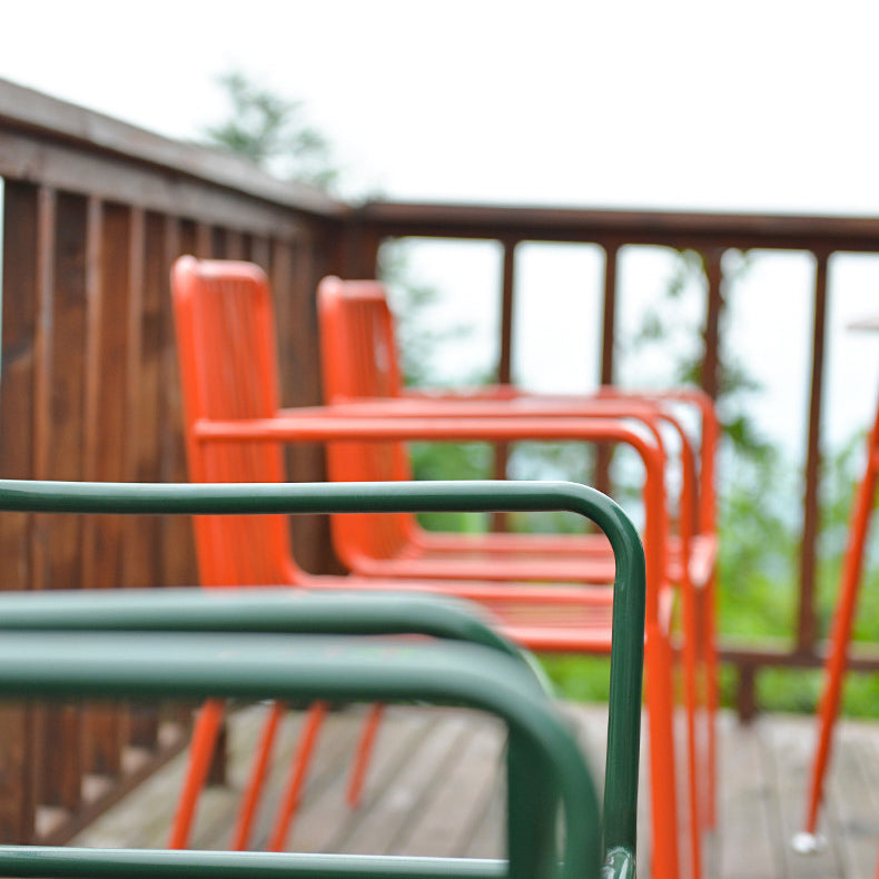 Modern Round Dining Set 1/3/4/5 Pieces Metal Dining Table Set for Outdoor