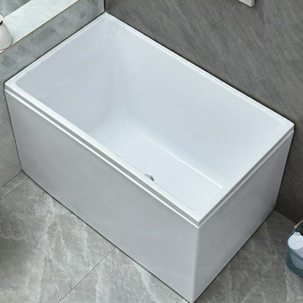 Modern Acrylic-Fiberglass Rectangular Bathtub Freestanding Soaking Bathtub