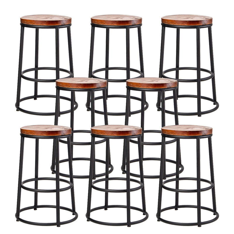 Contemporary Wood Counter Stools Metal Bar Stools for Home Use