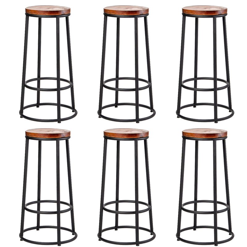 Contemporary Wood Counter Stools Metal Bar Stools for Home Use