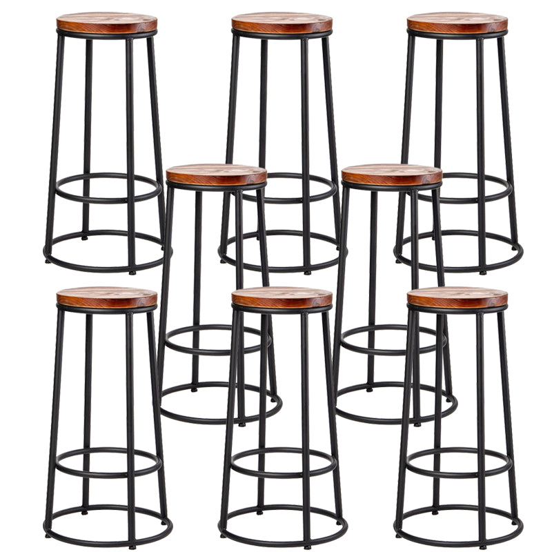 Contemporary Wood Counter Stools Metal Bar Stools for Home Use