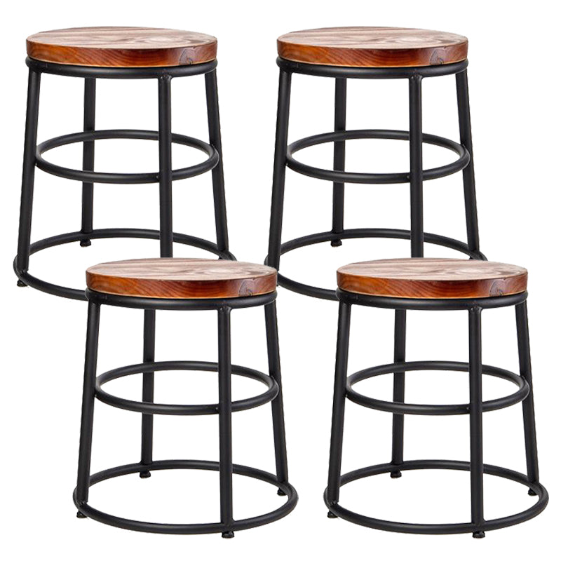 Contemporary Wood Counter Stools Metal Bar Stools for Home Use
