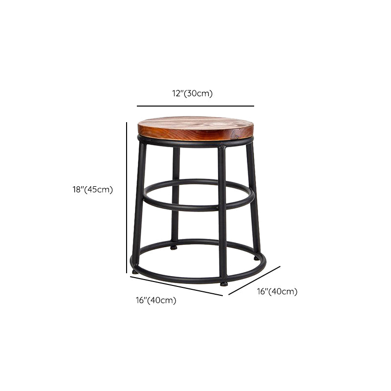 Contemporary Wood Counter Stools Metal Bar Stools for Home Use