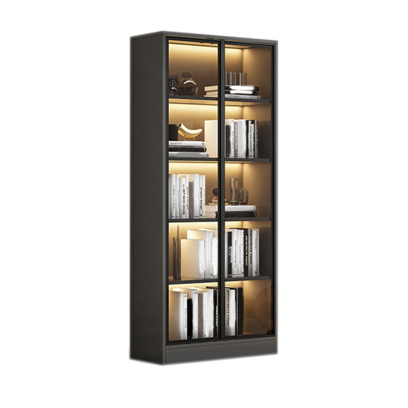 White/ Black Wooden Display Stand Modern Display Cabinet with Glass Doors