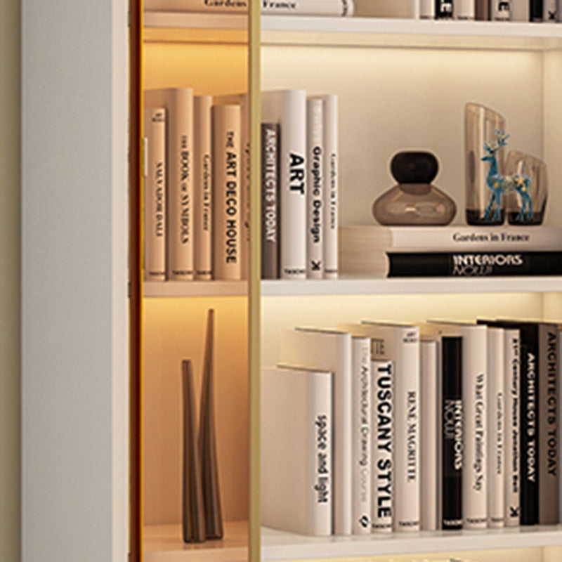 White/ Black Wooden Display Stand Modern Display Cabinet with Glass Doors