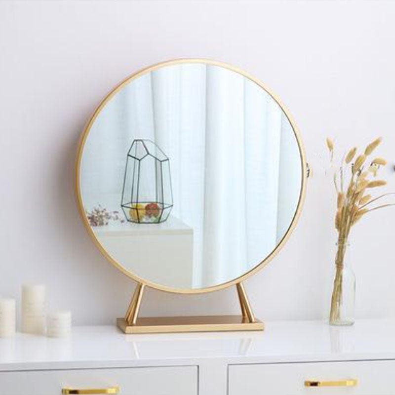 Glam Makeup Counter with 2 Drawers in White Vanity Table for Bedroom