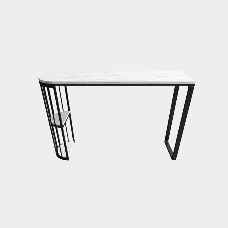 White Sintered Stone Bar Table Modern Dining Table for Kitchen Living Room Coffee Room