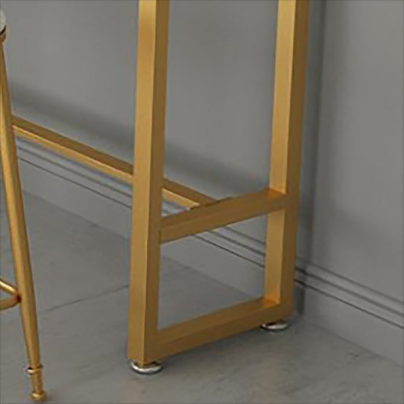 Glam Pub Table Solid Wood Rectangle Bar Table for Indoor and Breakroom