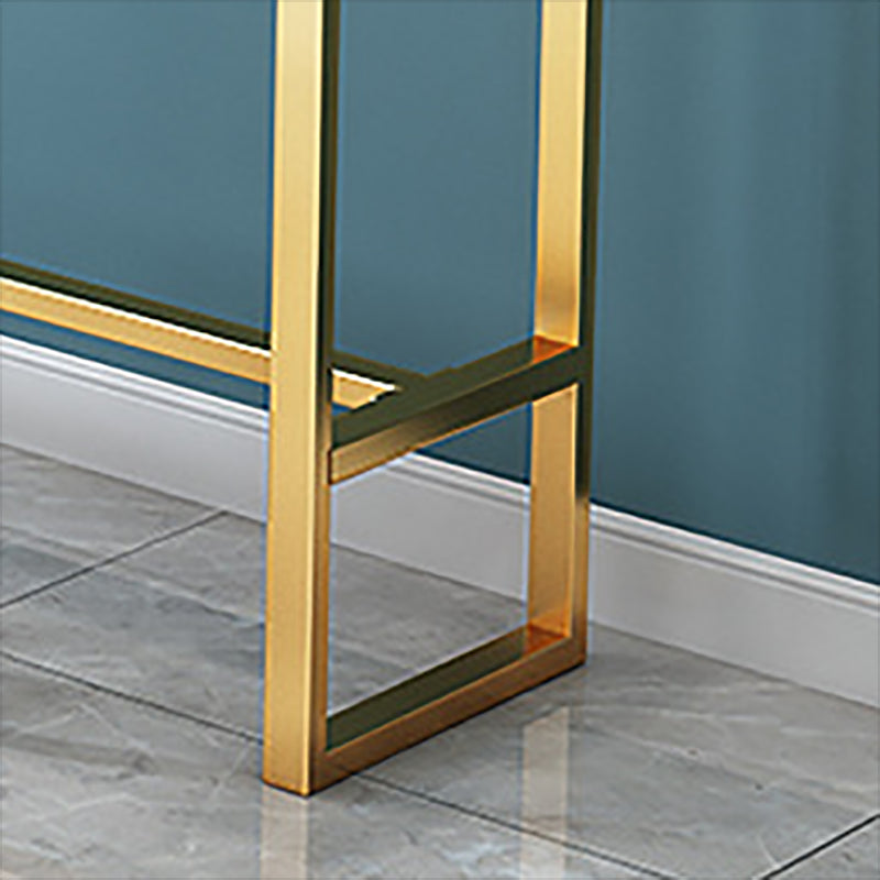 Glam Pub Table Faux Marble Bar Height Rectangle Bar Table for Indoor