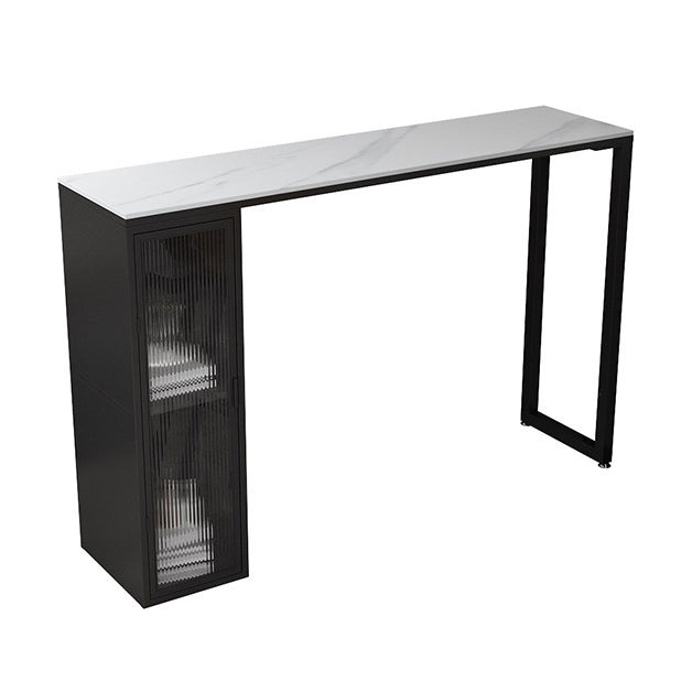Contemporary Bar Table Rectangle Pub Table for Indoor and Breakroom