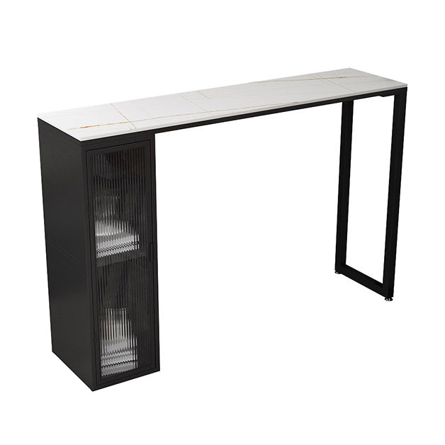 Contemporary Bar Table Rectangle Pub Table for Indoor and Breakroom