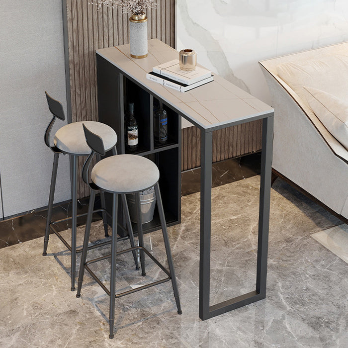 Contemporary Bar Table Bar Height Rectangle Pub Table for Home