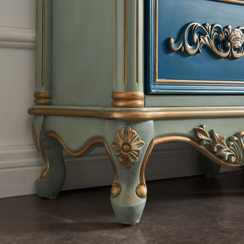 Traditional Rubber Wood Storage Chest Home Chest with 3 Drawers