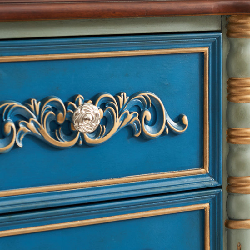 Traditional Rubber Wood Storage Chest Home Chest with 3 Drawers