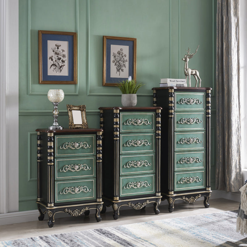 Traditional Rubber Wood Storage Chest Home Chest with 3 Drawers