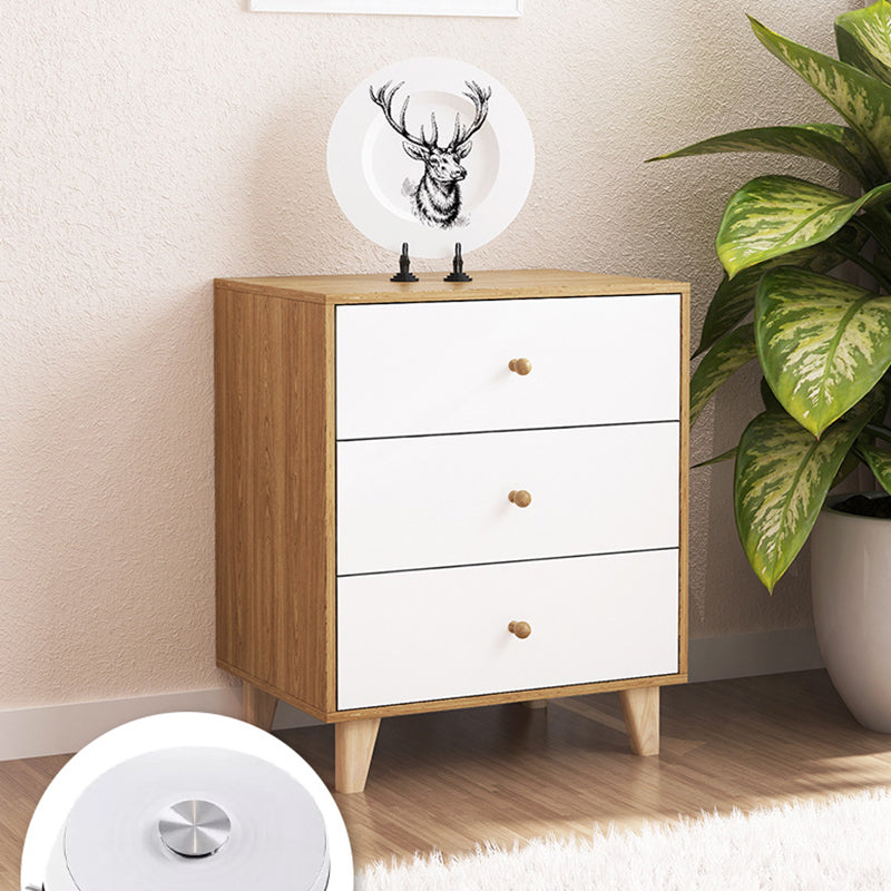 Contemporary Engineered Wood Bedroom Storage Chest Vertical Chest with Drawers