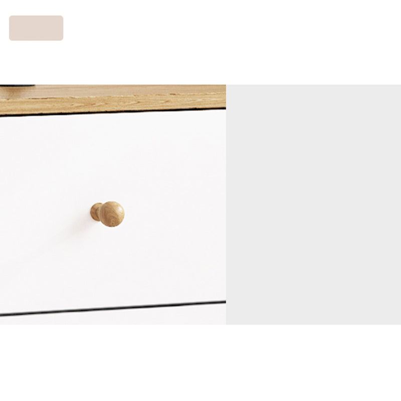 Contemporary Engineered Wood Bedroom Storage Chest Vertical Chest with Drawers