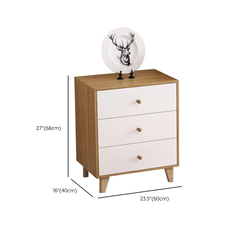 Contemporary Engineered Wood Bedroom Storage Chest Vertical Chest with Drawers