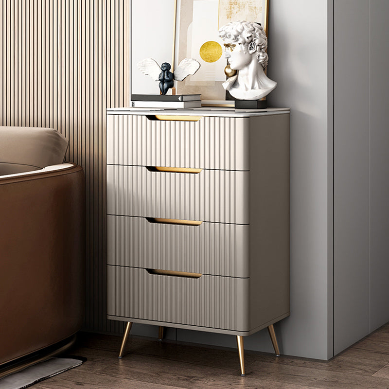 Glam Bedroom Engineered Wood Storage Chest Vertical Chest with Drawers