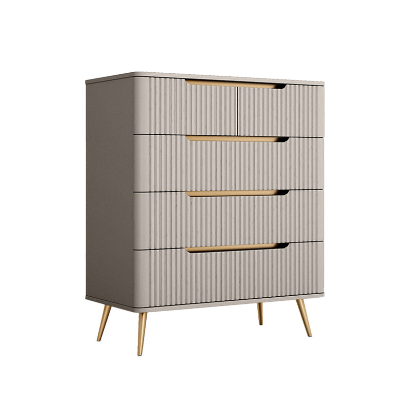 Glam Bedroom Engineered Wood Storage Chest Vertical Chest with Drawers