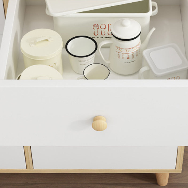 Contemporary Bedroom Storage Chest Engineered Wood Chest with Drawers